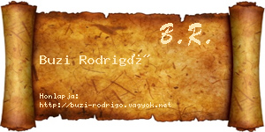 Buzi Rodrigó névjegykártya